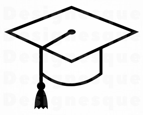 Download Graduation Cap Outline Svg Graduation Svg Graduation Cap Etsy