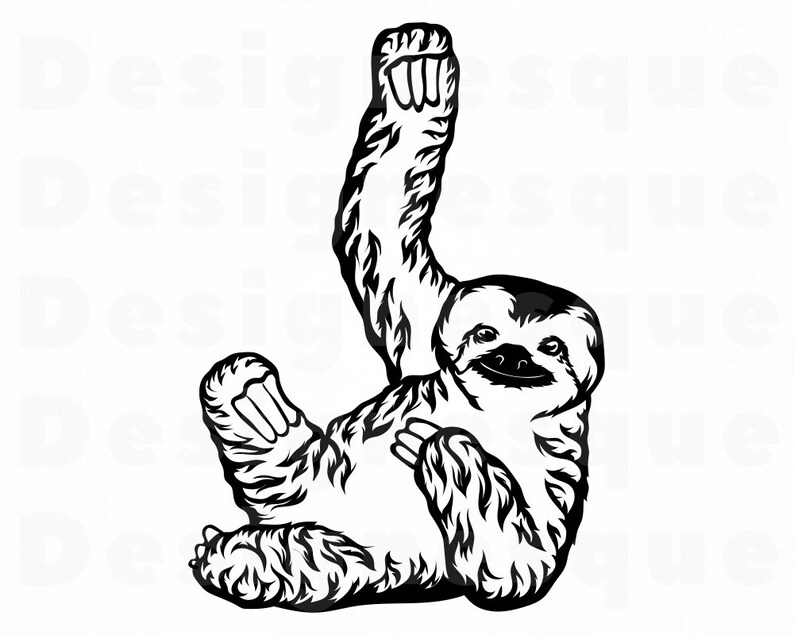 Download Sloth 2 SVG Sloth SVG Sloth Clipart Sloth Files for | Etsy
