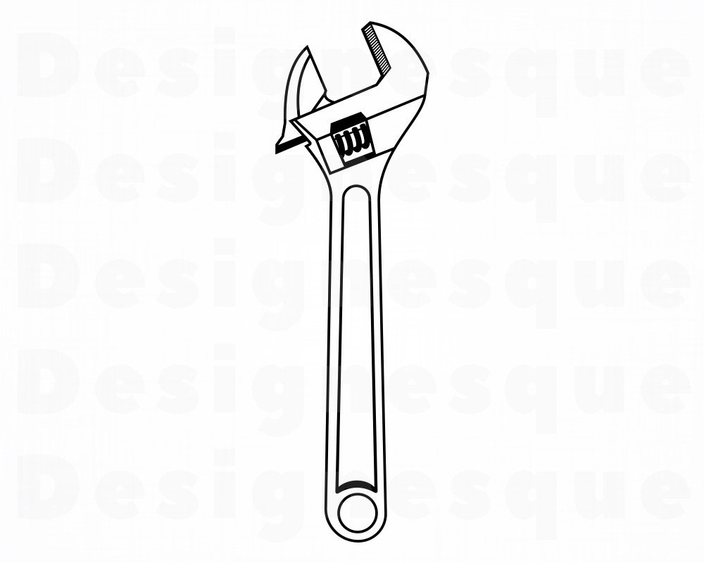Dxf Mechanic Svg Wrench Outline SVG Cut Files For Silhouette Png Wrench Clipart Repair SVG Eps Wrench Files for Cricut Wrench SVG