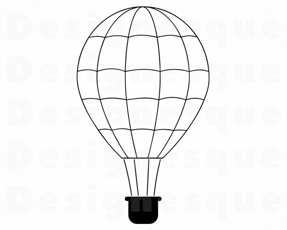 Heissluft Ballon Umriss 2 Svg Heissluftballon Svg Hot Air Etsy