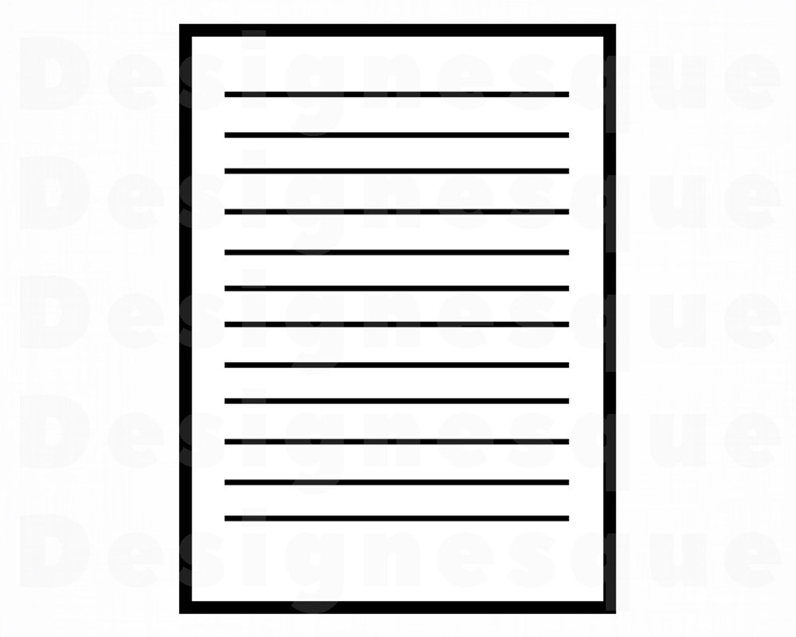 Paper SVG List SVG Document SVG Paper Clipart Paper Files Etsy