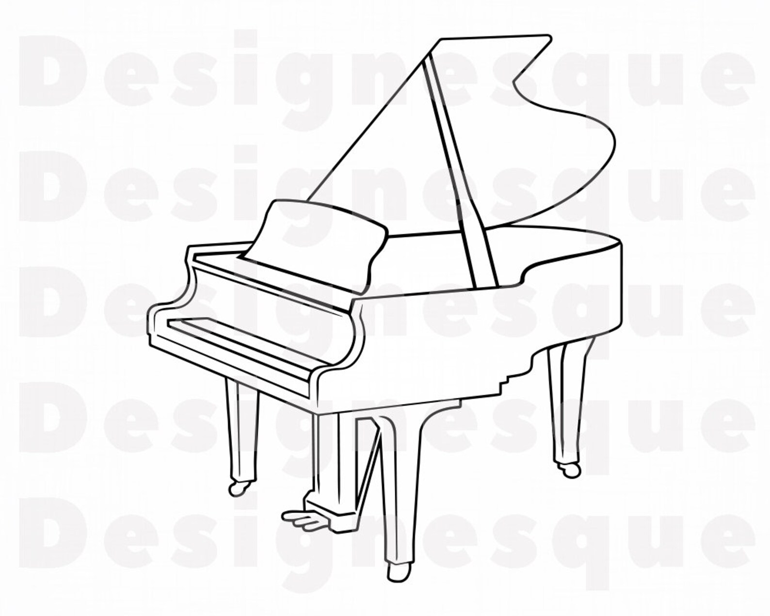 Как нарисовать рояль ребенку очень легко