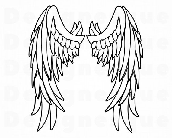 Download Wings 4 Svg Wings Svg Wings Outline Svg Wings Clipart Etsy