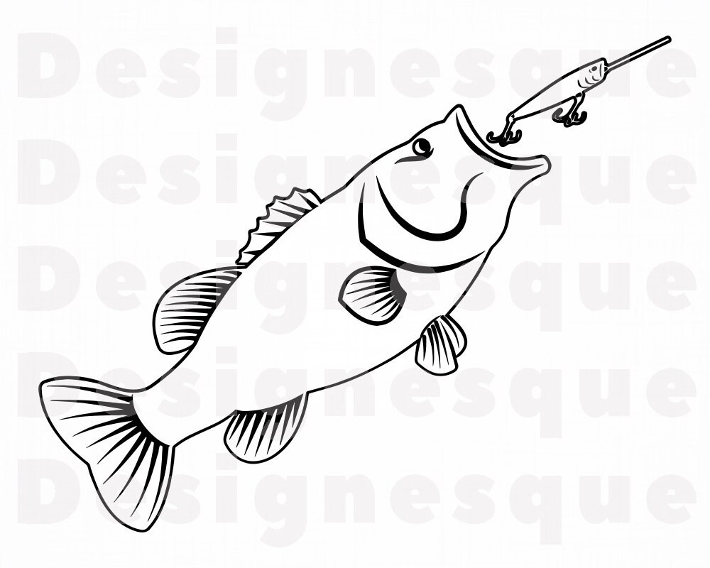 Download Fishing Outline 7 Svg Fishing Svg Fish Svg Fishing Etsy