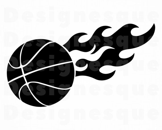 Download Flaming Basketball 6 Svg Basketball Clipart Basketball Etsy