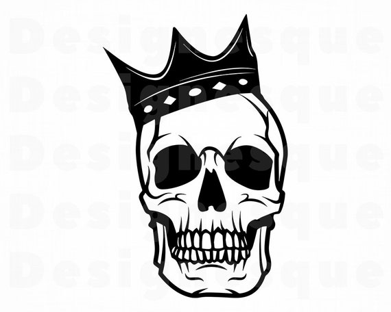 Download King Skull Svg Skull Svg King Svg King Skull Clipart Skull Etsy