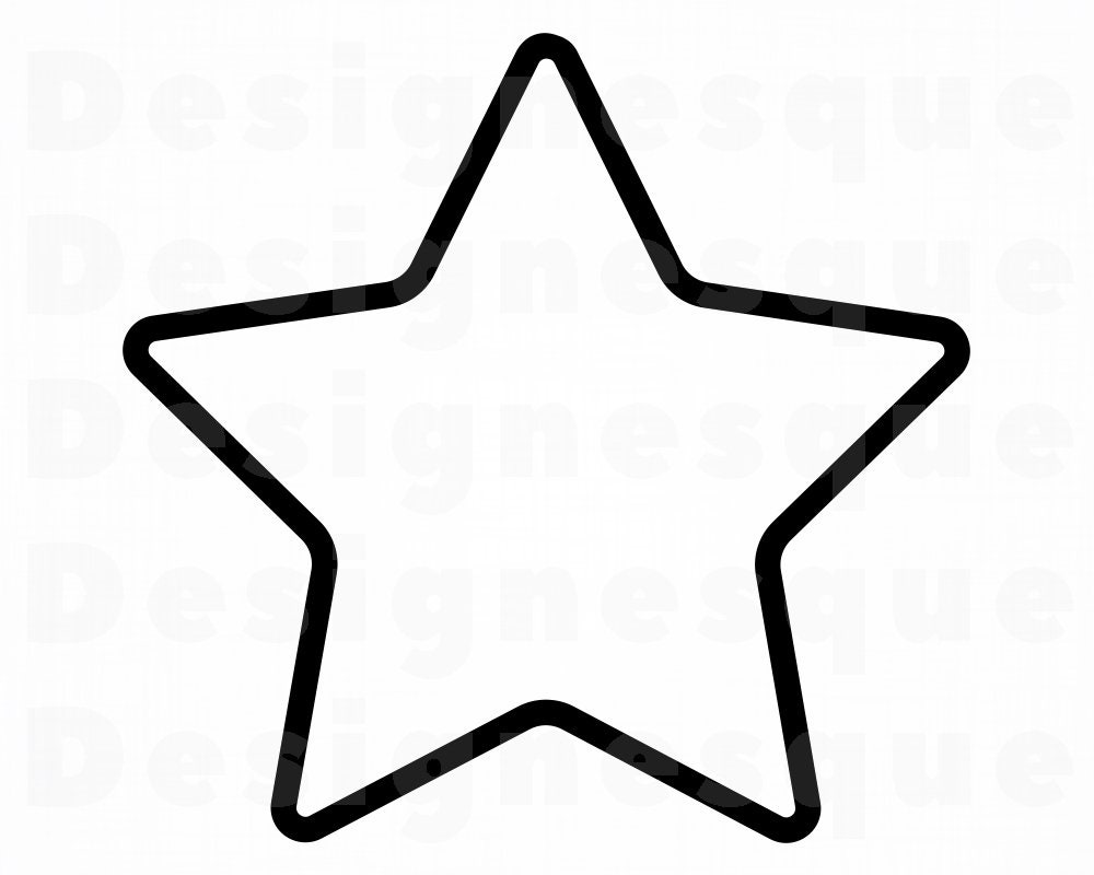 Star Outline SVG Star SVG Star Clipart Star Files for | Etsy