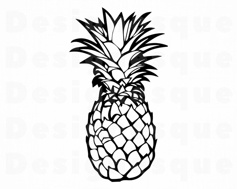 Download Pineapple Outline SVG Pineapple Clipart Pineapple Files for | Etsy
