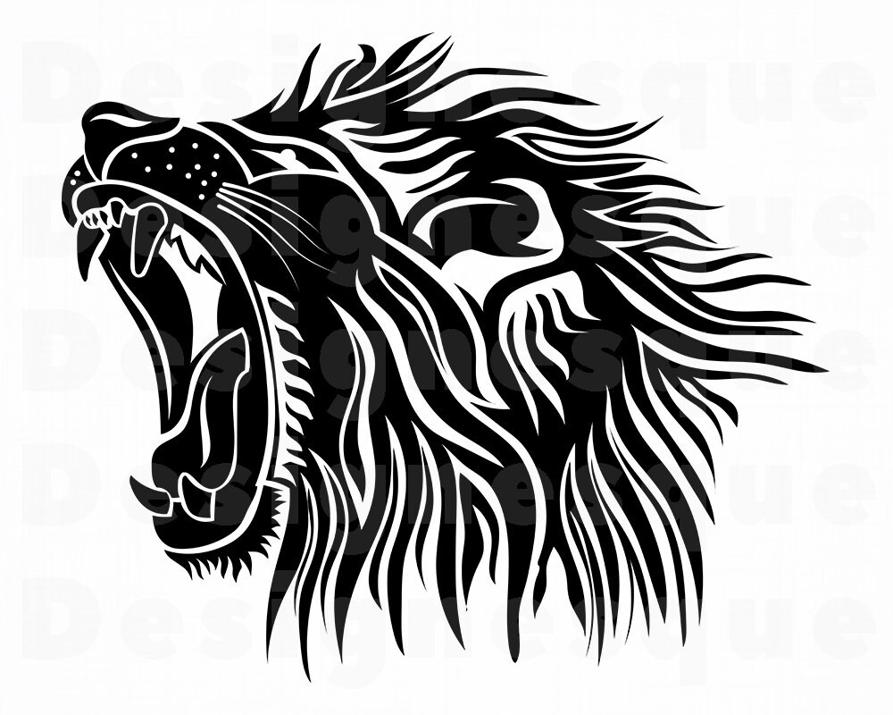 Download Lion 5 Svg Lion Svg Lion Clipart Lion Files For Cricut Etsy