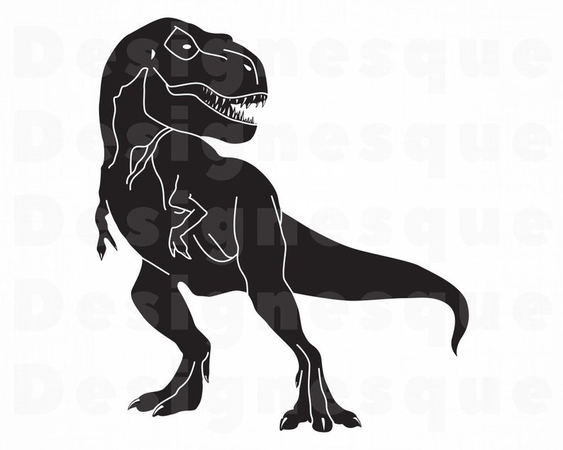 Dinosaur Svg Tyrannosaurus Rex Svg T Rex Silhouette Trex Dxf Svgs | My