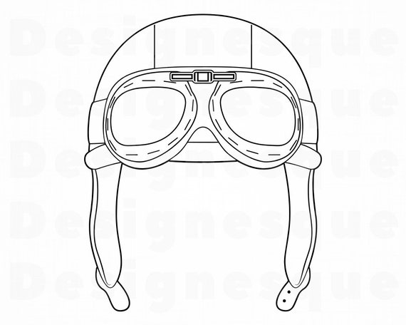 aviator-svg-dxf-pilot-hat-svg-aviator-helmet-svg-clipart-cut-files-for