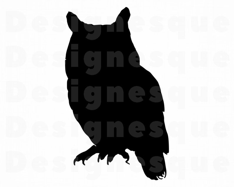 Download Owl Silhouette SVG Owl SVG Owl Clipart Owl Files for | Etsy