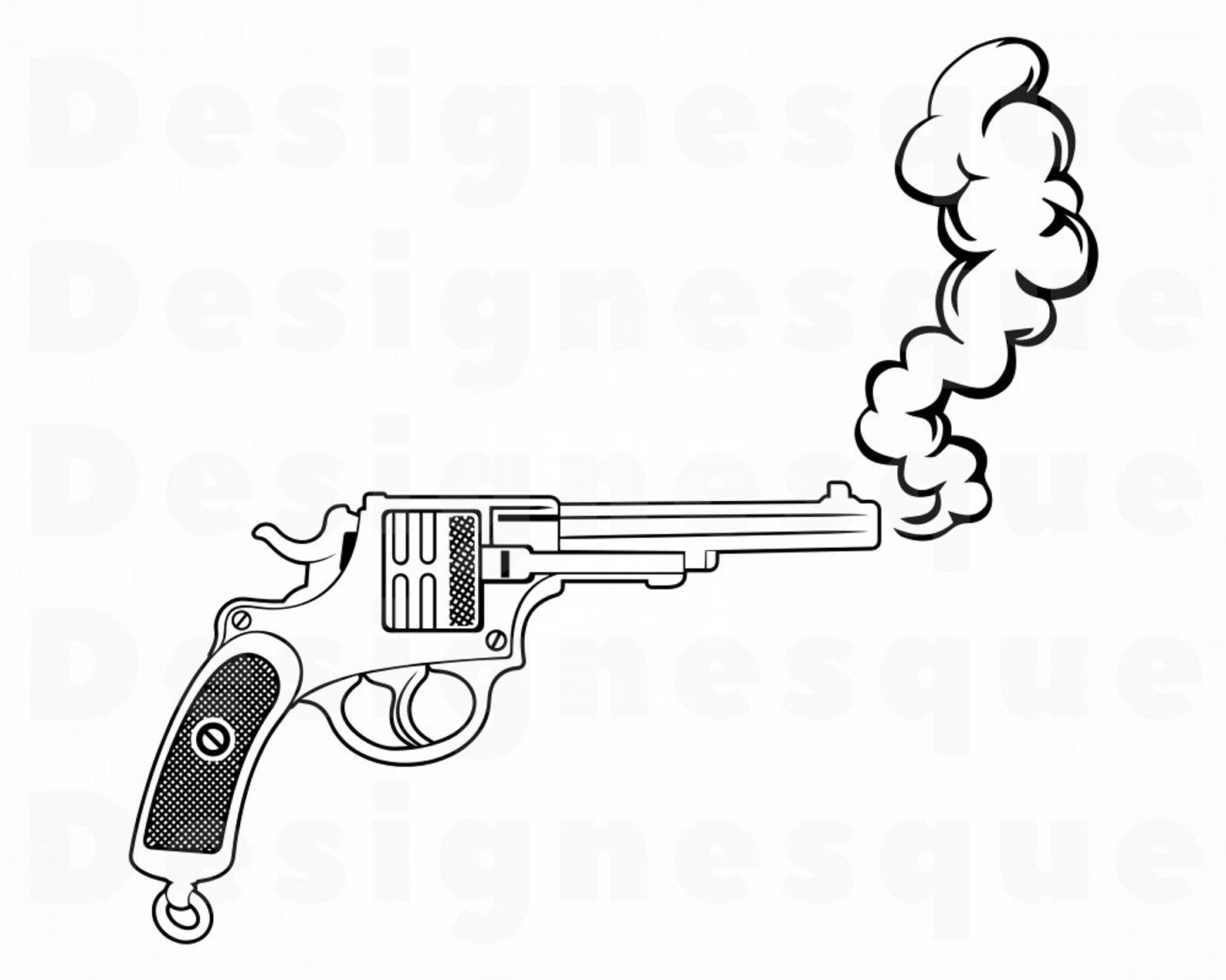 Smoking Gun 2 SVG Pistol Svg Gun Svg Revolver Svg Gun Etsy