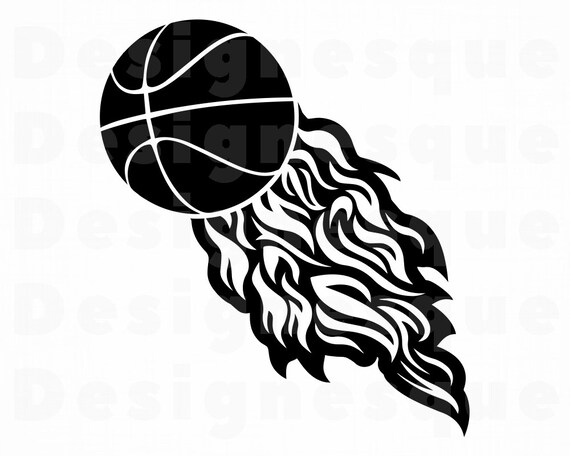 Download Flaming Basketball 10 Svg Basketball Clipart Basketball Etsy