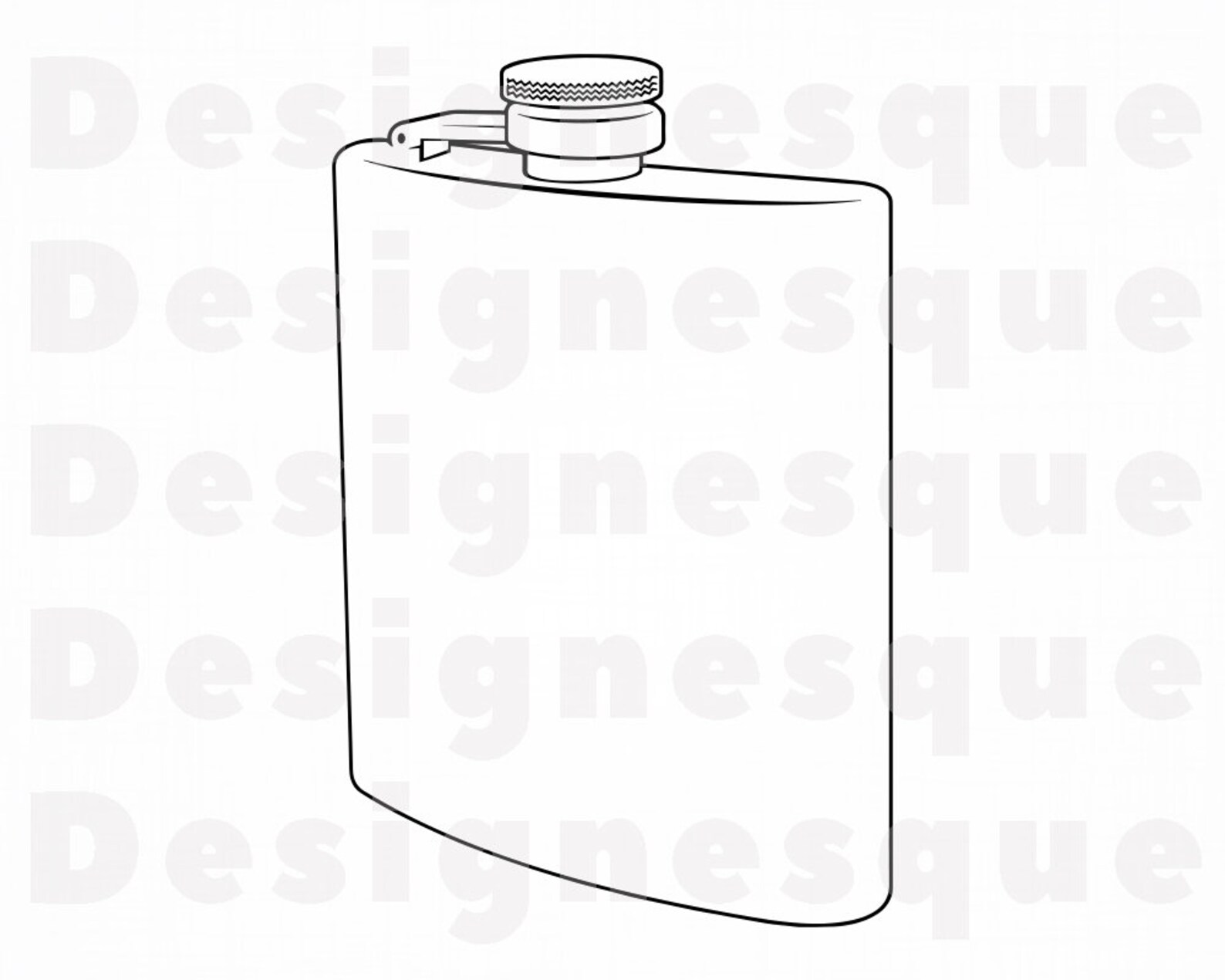 Liquor Flask Outline SVG Alcohol Flask Svg Liquor Flask Etsy
