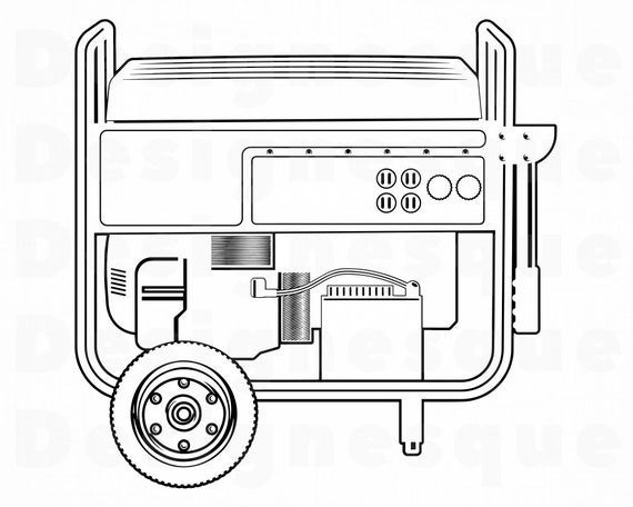 Download Portable Generator Outline 2 Svg Generator Clipart Etsy