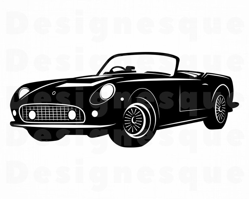 Sports Car SVG Vintage Car Svg Racing Car Svg Convertible Etsy