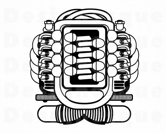 Car Engine Svg Mechanic Svg Car Engine Clipart Car Engine Etsy