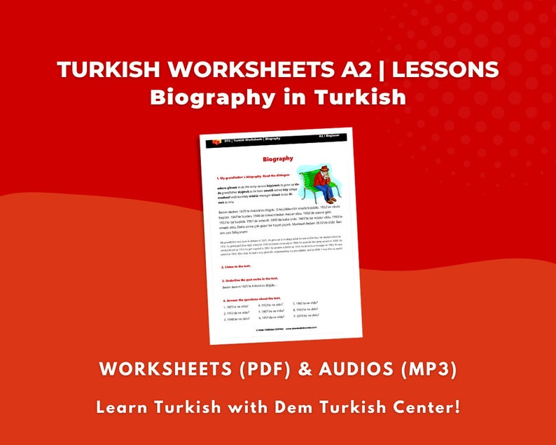Turkish Worksheets A2: online shop Biography Charlotte Mall Lessons