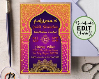 Arabian Invitation Etsy