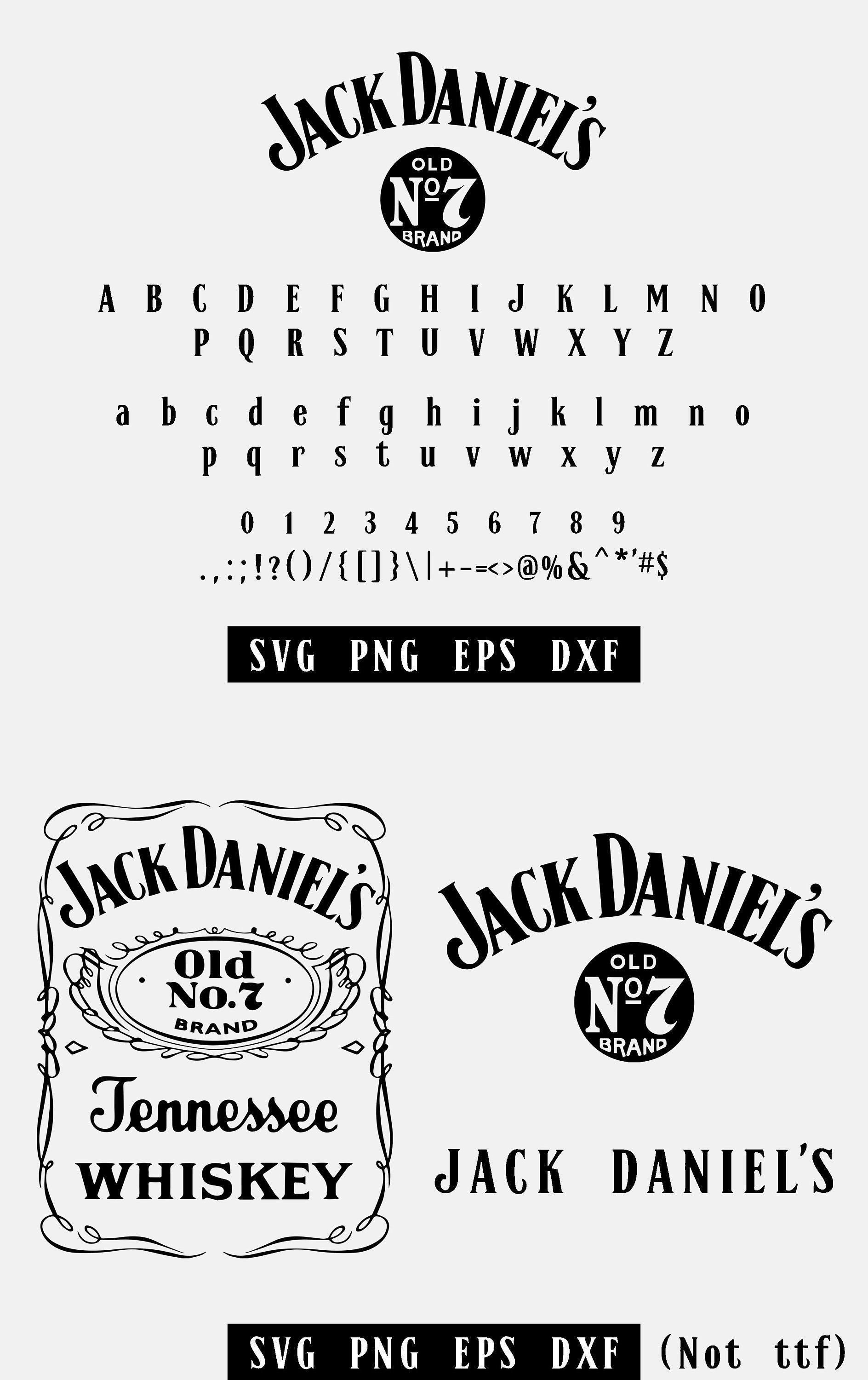 Jack Daniel's Alphabet Letter Number Symbol Label Etsy