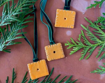 Cheez It Ornament Handmade Ceramic Funny Snack Food Gift