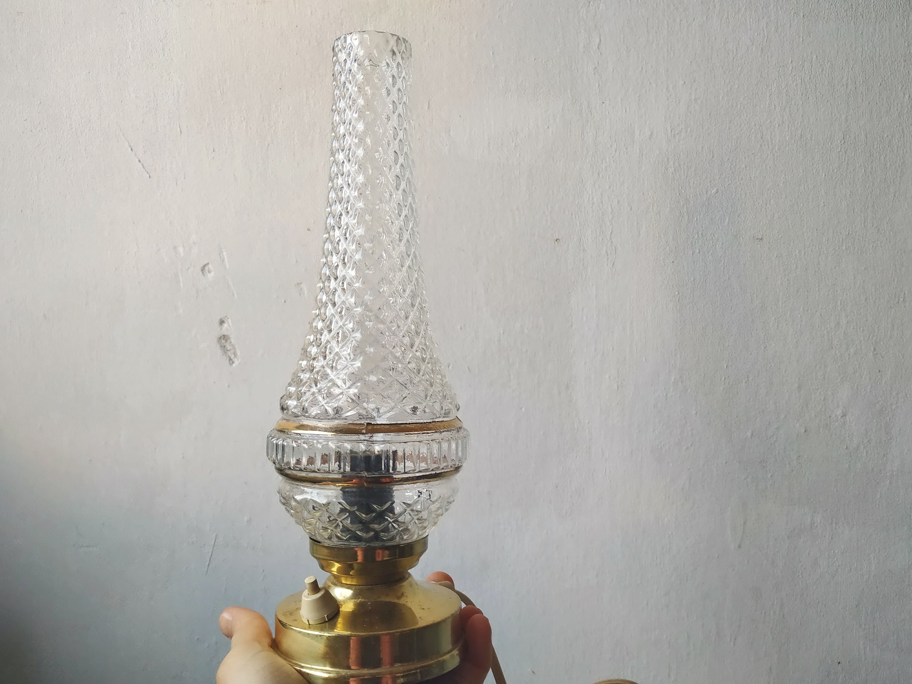 Vintage bedside lamp Tall Bedside lamp Vintage night lamp | Etsy