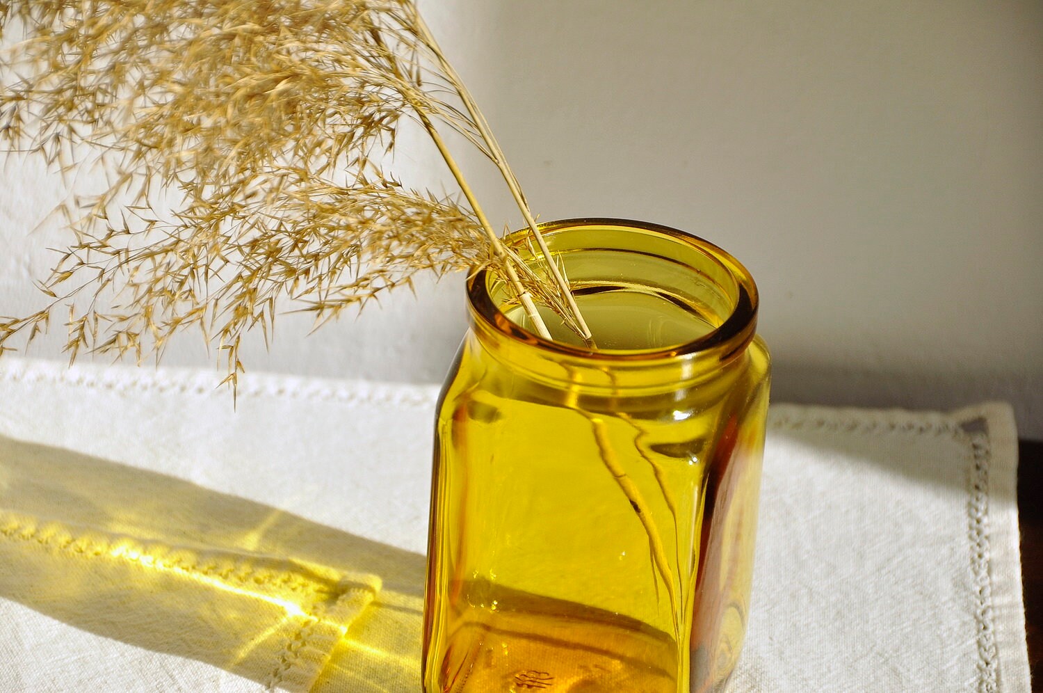 Set of 2 Vintage Glass Jars Brown Glass Jars Glass Storage Etsy