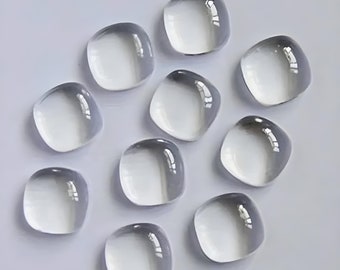 Natural Crystal Quartz Cabochon: AAA Cushion Gemstone (3-20MM)