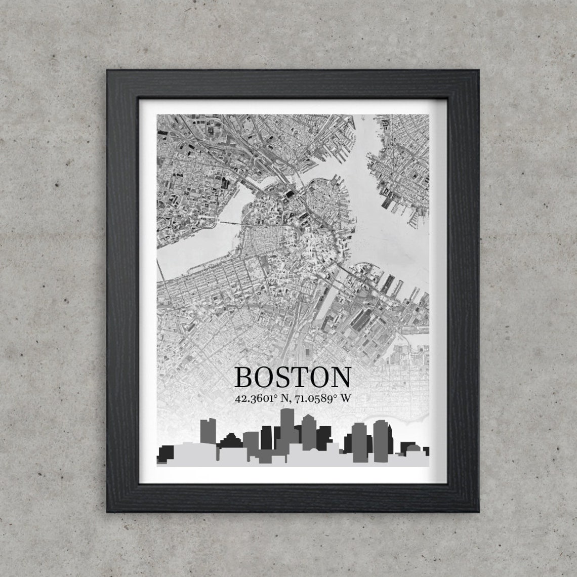 Boston, Printable Wall Decor, Boston Wall Art, Boston Wall Decor