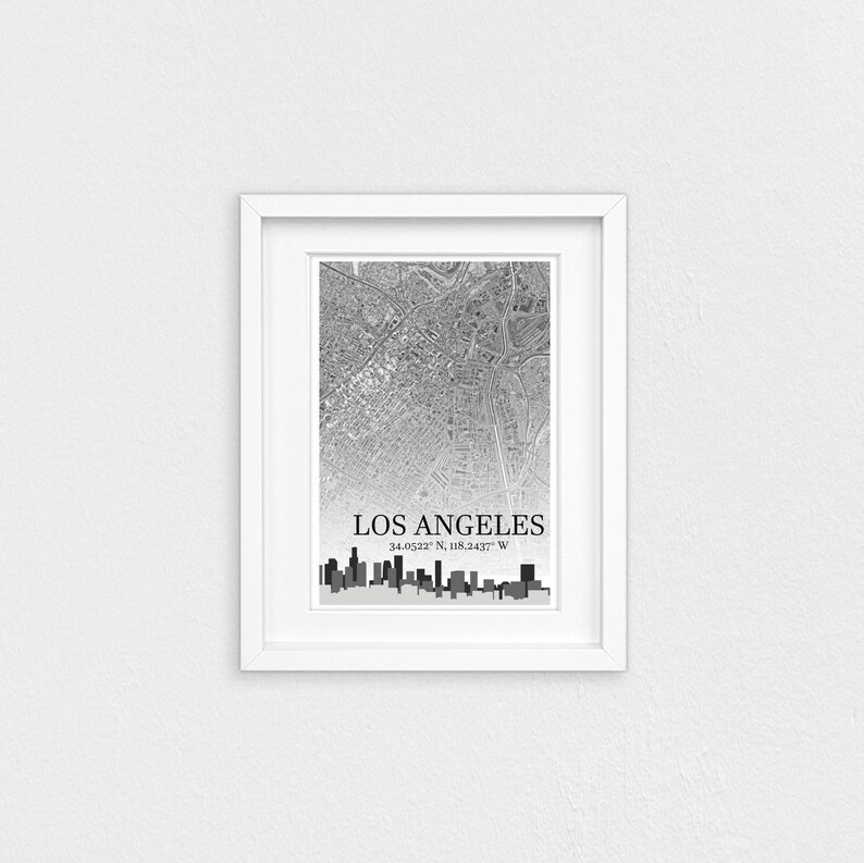 Los Angeles, Printable Wall Decor, LA, Los Angeles Wall Art, Los