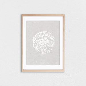 Blumen Wanddruck, Neutral Blumendruck, Neutrale Wandkunst, Neutrale Kunstdrucke, Dahlie Blumendruck, Bauernhaus Wandkunst, Bauernhaus Wanddekor