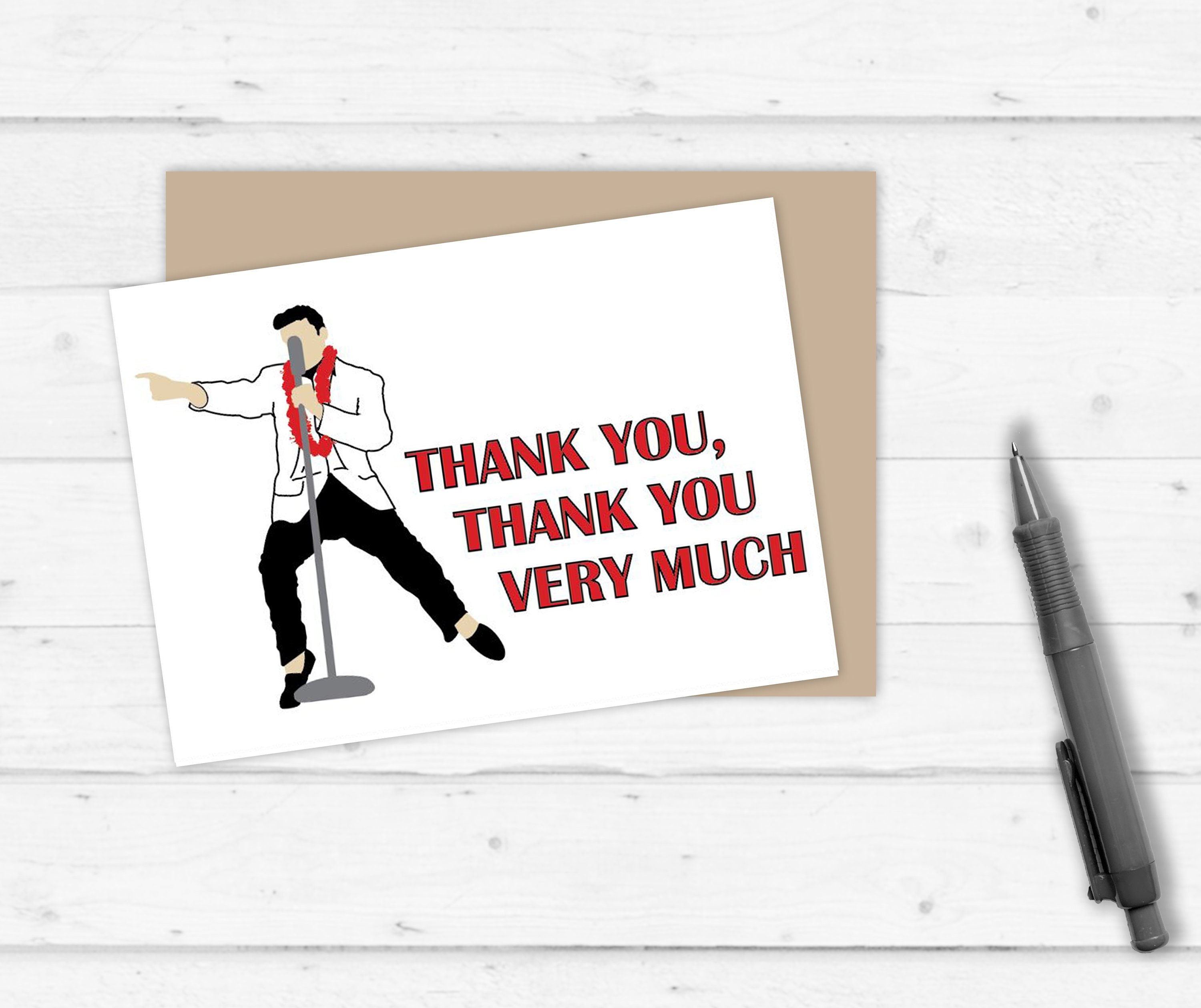Thank You Card, Thank You Thank You Very Much, Elvis Presley