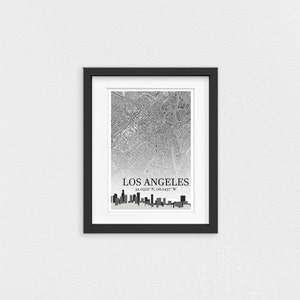Los Angeles, Printable Wall Decor, LA, Los Angeles Wall Art, Los Angeles Skyline, Instant Download, LA Wall Art, City Skyline, City Wall Art