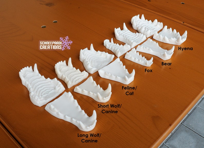 Jaw Set Wolf Cat Fox Bear Hyena Canine Feline Teeth Fursuit - Etsy