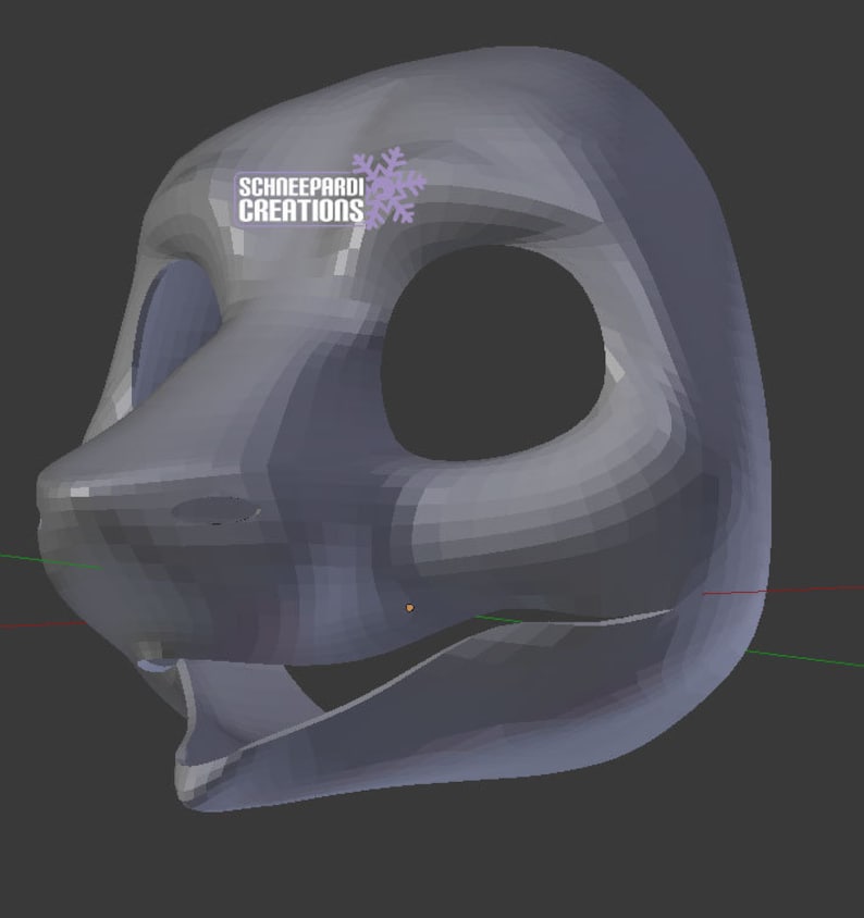 Head Base Toony Sergal Moving Static Jaw for Fursuits, Mascots, Costumes 3D printed image 8