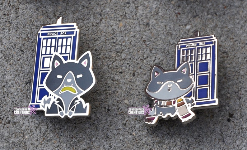Doctor Who Doctor A-who-oo Canine Wolf Hard Enamel Pins Tardis Call Police Box image 3