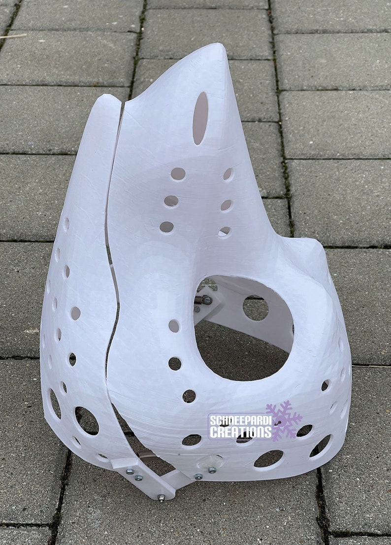 Head Base Toony Sergal Moving Static Jaw for Fursuits, Mascots, Costumes 3D printed image 4