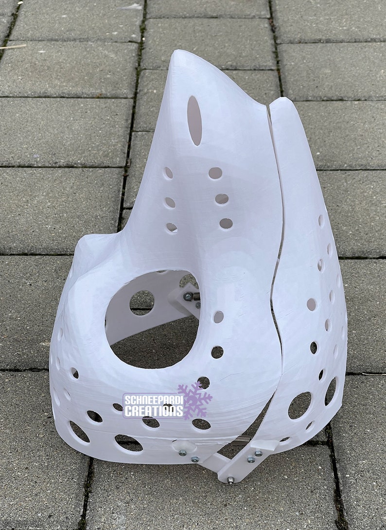 Head Base Toony Sergal Moving Static Jaw for Fursuits, Mascots, Costumes 3D printed image 3