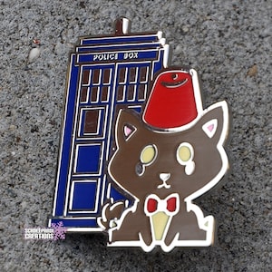 Doctor Who Doctor A-who-oo Canine Wolf Hard Enamel Pins Tardis Call Police Box image 5