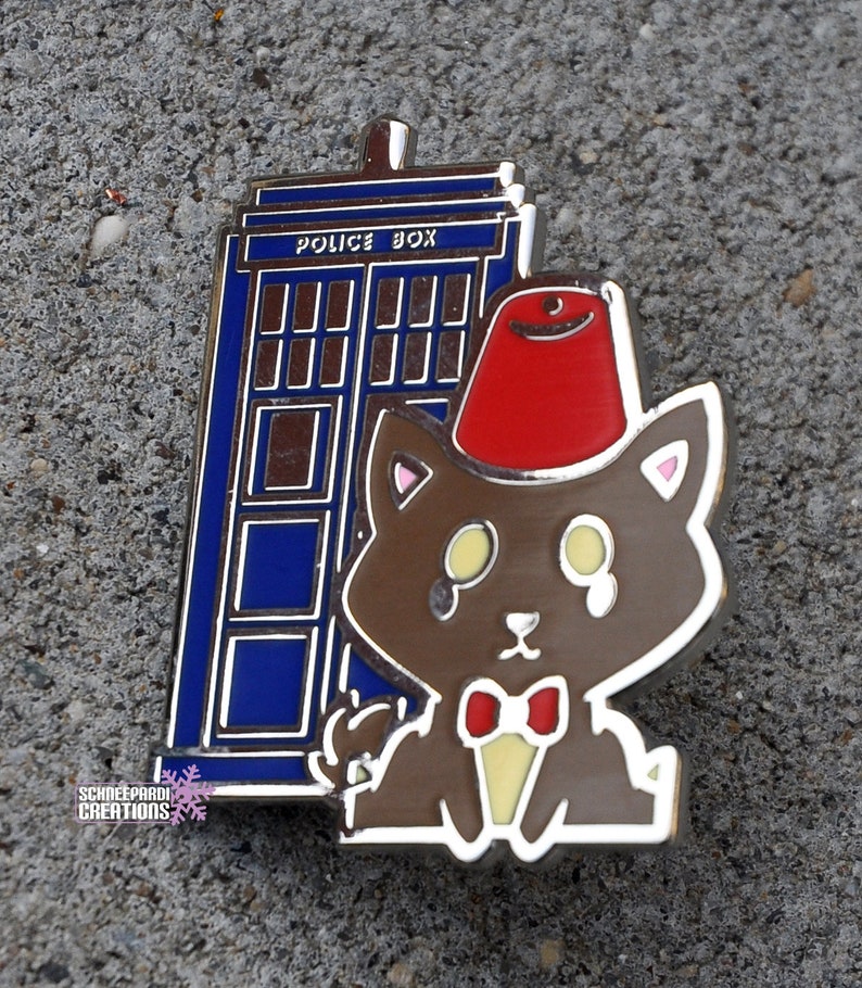 Doctor Who Doctor A-who-oo Canine Wolf Hard Enamel Pins Tardis Call Police Box image 5