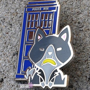 Doctor Who Doctor A-who-oo Canine Wolf Hard Enamel Pins Tardis Call Police Box image 6