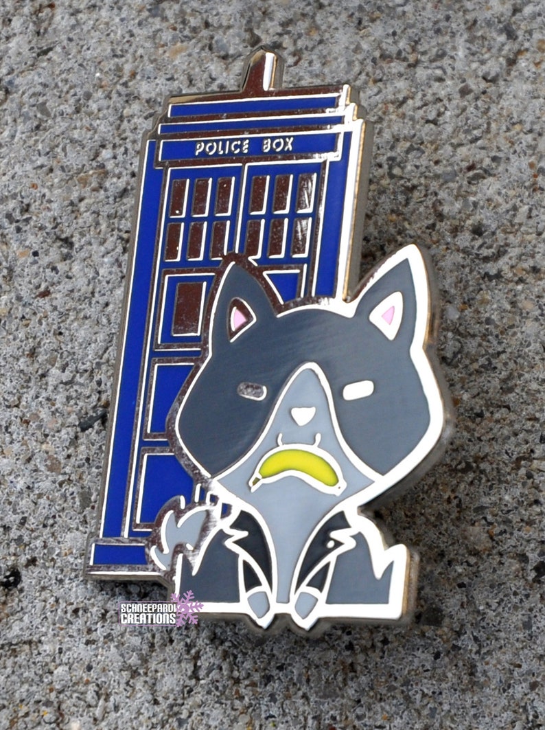 Doctor Who Doctor A-who-oo Canine Wolf Hard Enamel Pins Tardis Call Police Box image 6