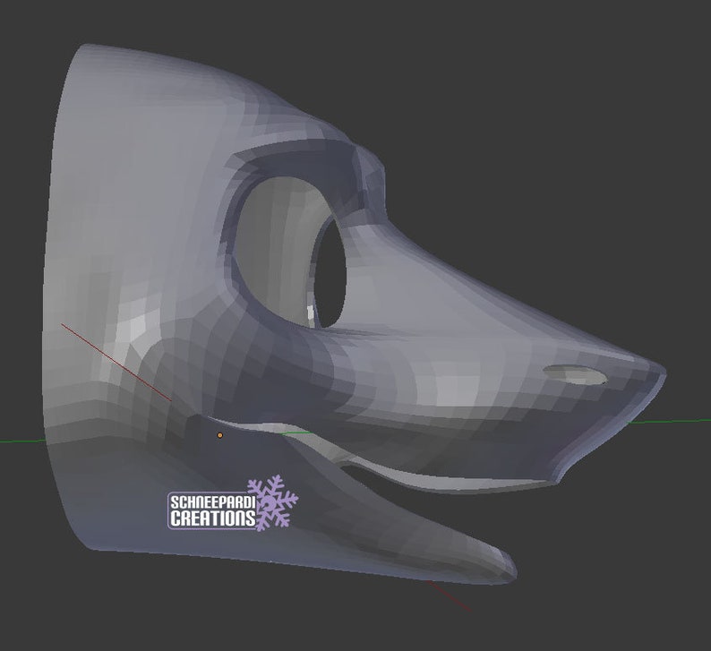 Head Base Toony Sergal Moving Static Jaw for Fursuits, Mascots, Costumes 3D printed image 7