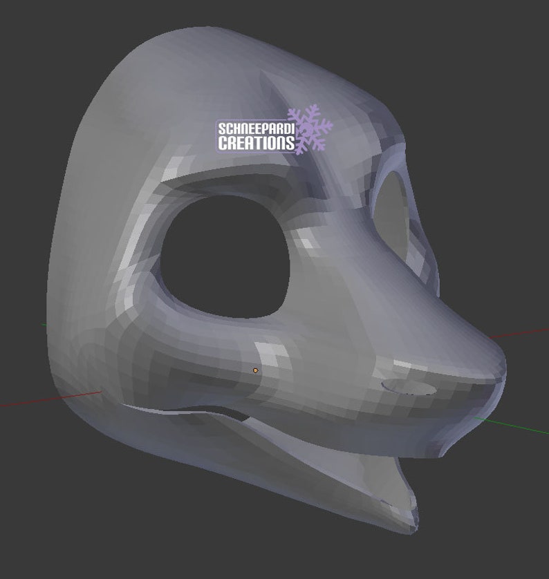 Head Base Toony Sergal Moving Static Jaw for Fursuits, Mascots, Costumes 3D printed image 9
