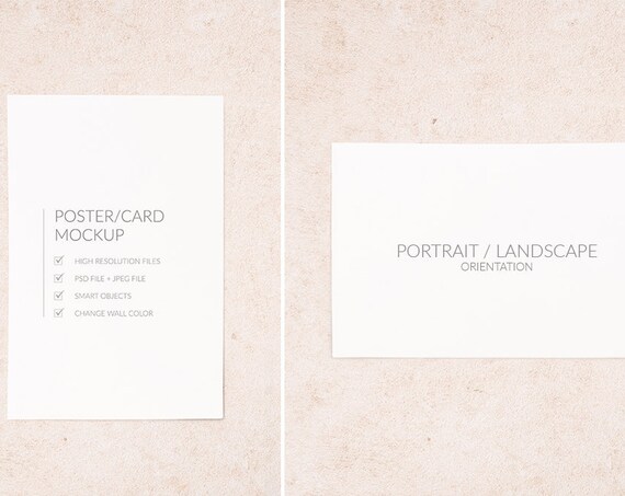 4x6 Card Mockup Flatlay Mockup Party Invitation Mockups 8x12