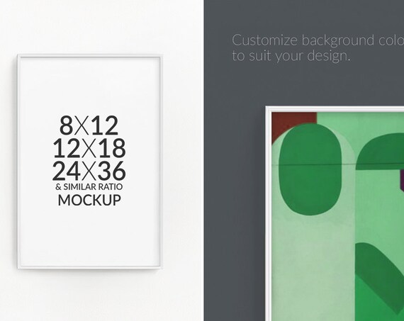 White Frame Mockupmock Up12x18 Mockup 8x12 Frame Mockupbranding Poster