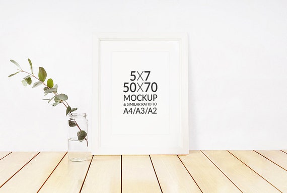 Digital Mock Upstyled Photographywhite Frame Mockupprint MockupFrameposter Mockuppsd