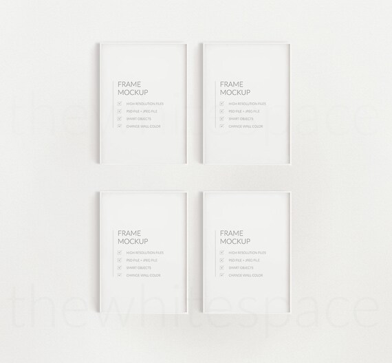 Design Mockupwhite Wood Frame Mockupphoto Mockupframe Mock Upsthin Frame