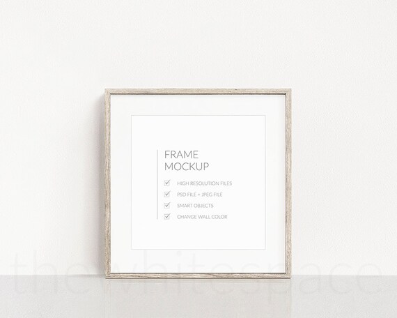 Thin Wood Frame Mockupsquare Frame Mockupmock Framesquare Mock Up